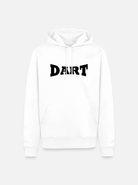 Dart Schriftzug - Männer Premium Bio Hoodie - Weiß