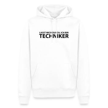 techniker - Männer Premium Bio Hoodie - Weiß - Vorne - Nico (187cm)