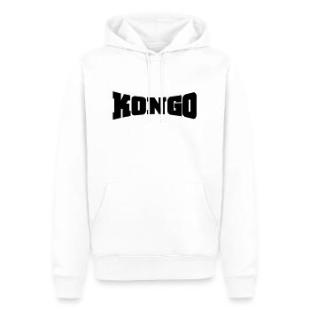 Congo logo - Sweat à capuche Premium bio Homme - blanc - Devant - Nico (187cm)