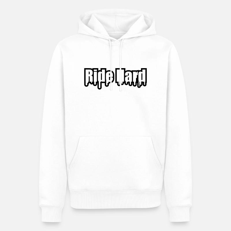Ride Hard Graffiti - Männer Premium Bio Hoodie - Weiß