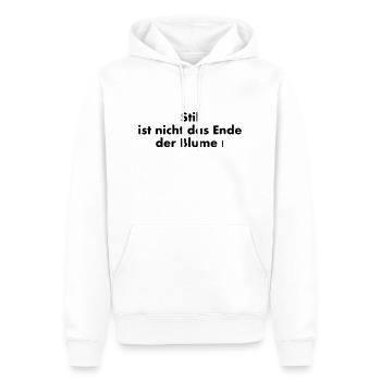 Stil ist nicht das Ende der Blume - Männer Premium Bio Hoodie - Weiß - Vorne - Nico (187cm)