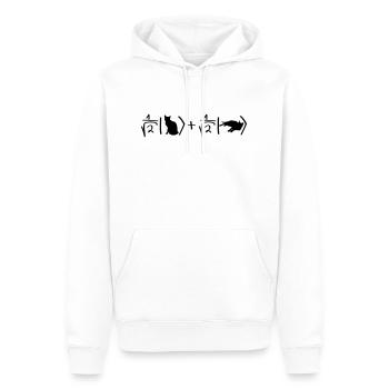 Schrödinger Katze - Männer Premium Bio Hoodie - Weiß - Vorne - Nico (187cm)