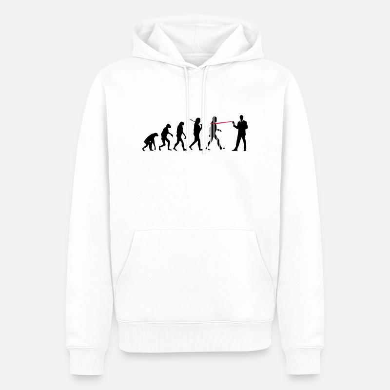 évolution NSA - Sweat à capuche Premium bio Homme - blanc