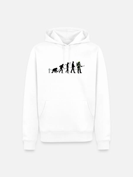 evolution_feuerwehrmann_032015_a_3c - Männer Premium Bio Hoodie - Weiß