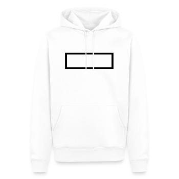 square black white 2 - Men’s Premium Organic Hoodie - white - Front - Nico (187cm)