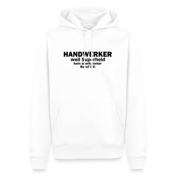 handwerker - Männer Premium Bio Hoodie - Weiß - Vorne - Nico (187cm)