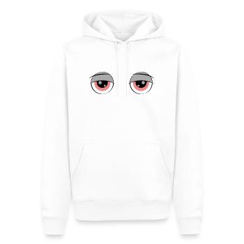 les yeux rouges - Sweat à capuche Premium bio Homme - blanc - Devant - Nico (187cm)
