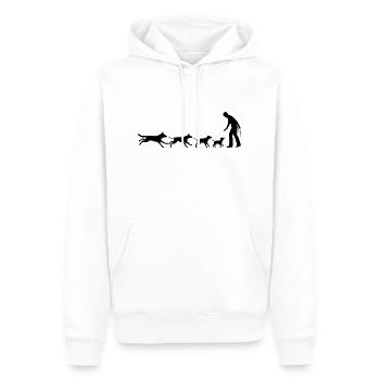 Amoureux des chiens - Sweat à capuche Premium bio Homme - blanc - Devant - Nico (187cm)