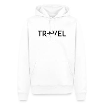 Travel - Men’s Premium Organic Hoodie - white - Front - Nico (187cm)