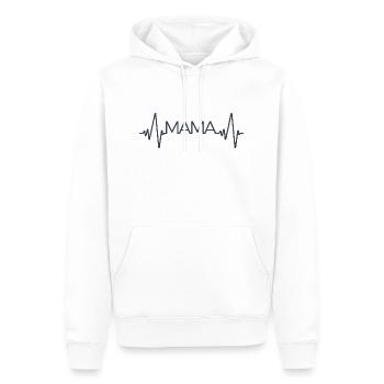 Heartbeat mama - Sweat à capuche Premium bio Homme - blanc - Devant - Nico (187cm)