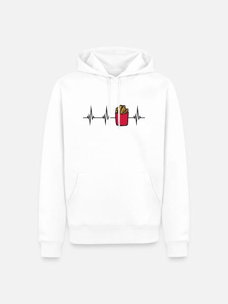 Pulse French Fries - Men’s Premium Organic Hoodie - white