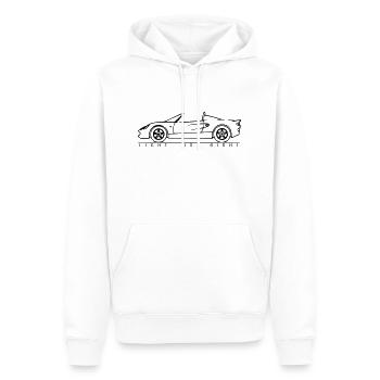 Elise light is right - Sweat à capuche Premium bio Homme - blanc - Devant - Nico (187cm)