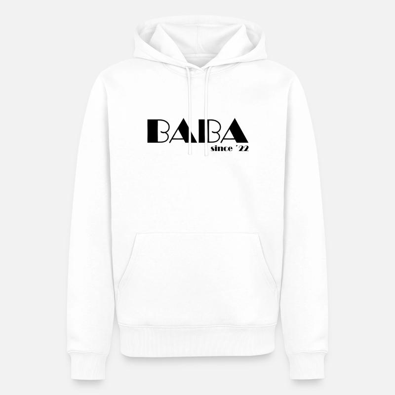 BABA 22 s - Männer Premium Bio Hoodie - Weiß