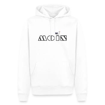 moin moewe 3a - Männer Premium Bio Hoodie - Weiß - Vorne - Nico (187cm)