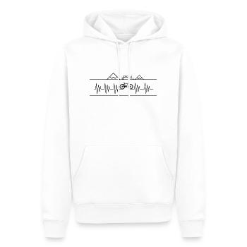 Vélo Panorama Heartbeat - Sweat à capuche Premium bio Homme - blanc - Devant - Nico (187cm)