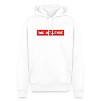 Bad influence - Men’s Premium Organic Hoodie - white - Front - Nico (187cm)