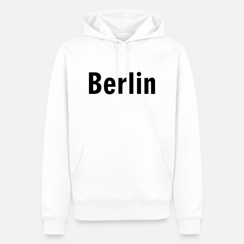 Berlin - Männer Premium Bio Hoodie - Weiß