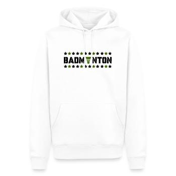 badminton - Männer Premium Bio Hoodie - Weiß - Vorne - Nico (187cm)