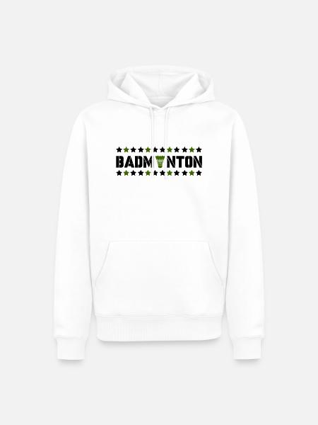 badminton - Männer Premium Bio Hoodie - Weiß