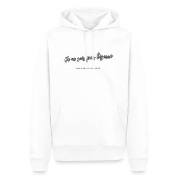 Bizarre - Sweat à capuche Premium bio Homme - blanc - Devant - Nico (187cm)