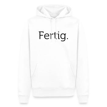 Das fertige Shirt - Männer Premium Bio Hoodie - Weiß - Vorne - Nico (187cm)