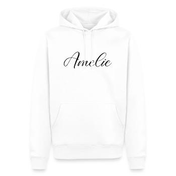 amelie name - Männer Premium Bio Hoodie - Weiß - Vorne - Nico (187cm)