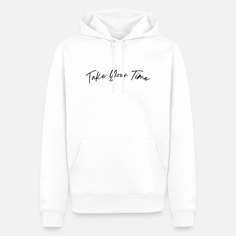 Take Your Time - Männer Premium Bio Hoodie - Weiß