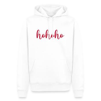 hohoho - Männer Premium Bio Hoodie - Weiß - Vorne - Nico (187cm)