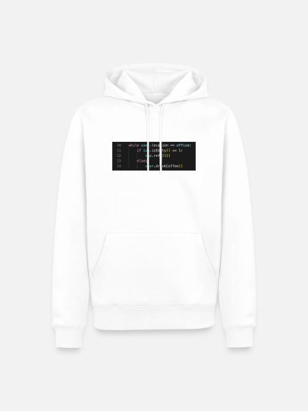 Lustiges Programmierer Büro Meme. - Männer Premium Bio Hoodie - Weiß