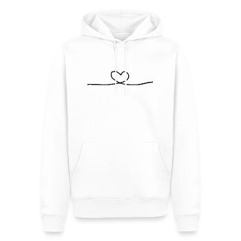 Gezeichnetes Herz Valentinstag Geschenk - Männer Premium Bio Hoodie - Weiß - Vorne - Nico (187cm)