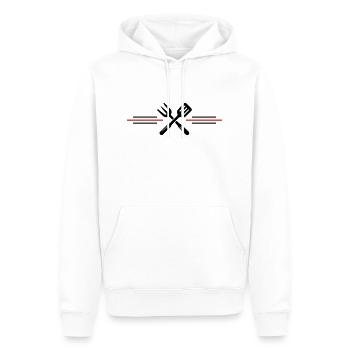 Grill Besteck Grillen Symbol - Männer Premium Bio Hoodie - Weiß - Vorne - Nico (187cm)