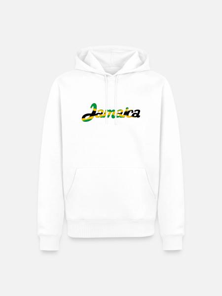 Jamaica - Männer Premium Bio Hoodie - Weiß