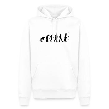 Evolution Diabolo - Männer Premium Bio Hoodie - Weiß - Vorne - Nico (187cm)