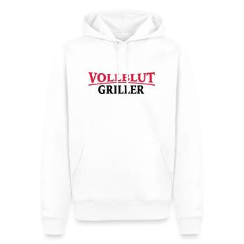 grillen - Männer Premium Bio Hoodie - Weiß - Vorne - Nico (187cm)