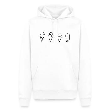 Eissorten,Eis,Kugel,Eiskugel,Fruchteis - Männer Premium Bio Hoodie - Weiß - Vorne - Nico (187cm)