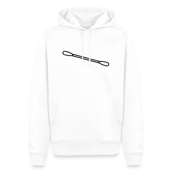 cotton_swab - Sweat à capuche Premium bio Homme - blanc - Devant - Nico (187cm)