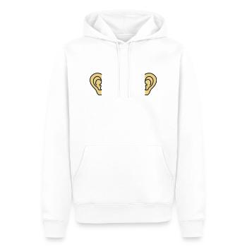 ears - Men’s Premium Organic Hoodie - white - Front - Nico (187cm)