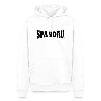 Spandau lettrage - Sweat à capuche Premium bio Homme - blanc - Devant - Nico (187cm)