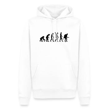 Evolution Rock Musiker - Männer Premium Bio Hoodie - Weiß - Vorne - Nico (187cm)