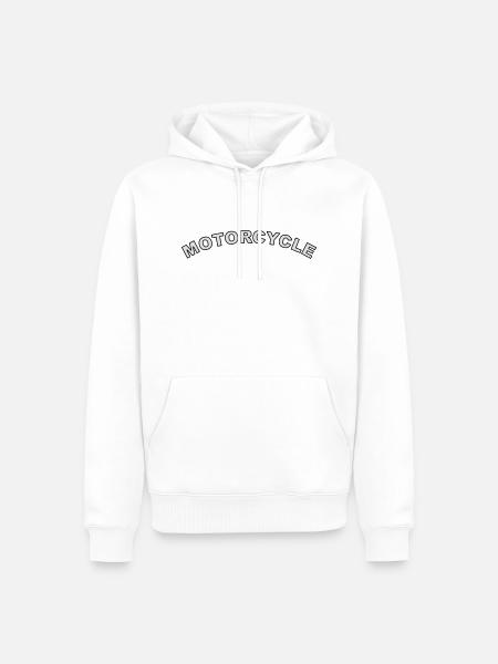 motorcycle - Männer Premium Bio Hoodie - Weiß