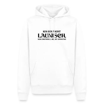 Nicht Launisch - Männer Premium Bio Hoodie - Weiß - Vorne - Nico (187cm)