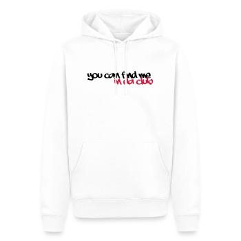 in da club - Männer Premium Bio Hoodie - Weiß - Vorne - Nico (187cm)