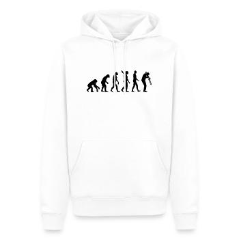 Evolution Trombone - Sweat à capuche Premium bio Homme - blanc - Devant - Nico (187cm)