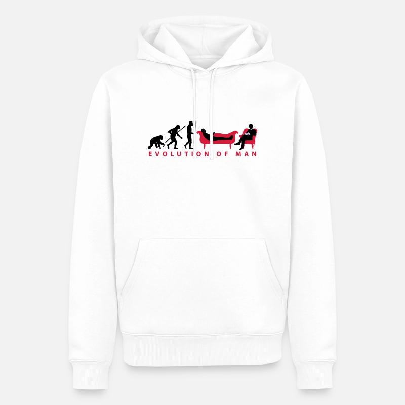 evolution_therapeut_psychologe_11_2016_c - Männer Premium Bio Hoodie - Weiß