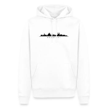 Skyline - Helsinki - Männer Premium Bio Hoodie - Weiß - Vorne - Nico (187cm)