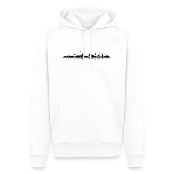 Skyline - Küste Sylt - Männer Premium Bio Hoodie - Weiß - Vorne - Nico (187cm)