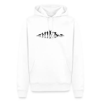 Sport - Gruppe Fitness - Männer Premium Bio Hoodie - Weiß - Vorne - Nico (187cm)