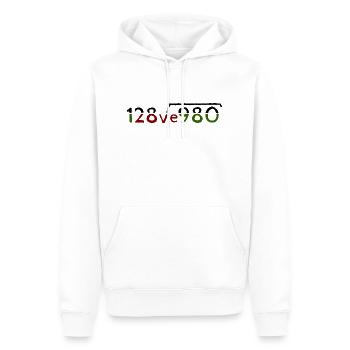I love you - Racine - Mathématicien - Facture - Sweat à capuche Premium bio Homme - blanc - Devant - Nico (187cm)