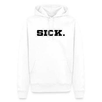 SICK und Punkt - oder ein bisschen anders - Männer Premium Bio Hoodie - Weiß - Vorne - Nico (187cm)