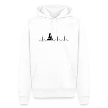 Segeln Herzschlag Sailing Segelboot Segel - Männer Premium Bio Hoodie - Weiß - Vorne - Nico (187cm)